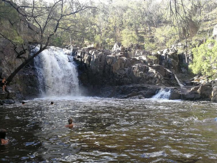 People swimming at Horton Falls