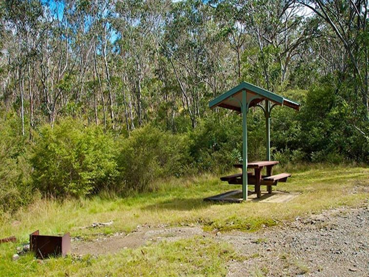 Park bench and open fire place. Barrington Top National Park. Photo:John Spencer Copyright: NSW