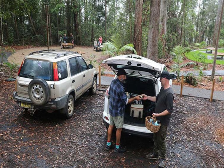 The car park at Minyon Falls lookout in Nightcap National Park. Photo credit: Jimmy Malecki &copy;
