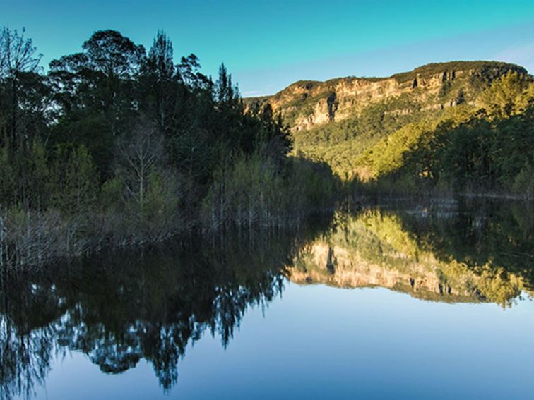 Reflections on the river, Nattai National Park. Photo: John Spencer &copy; DPIE