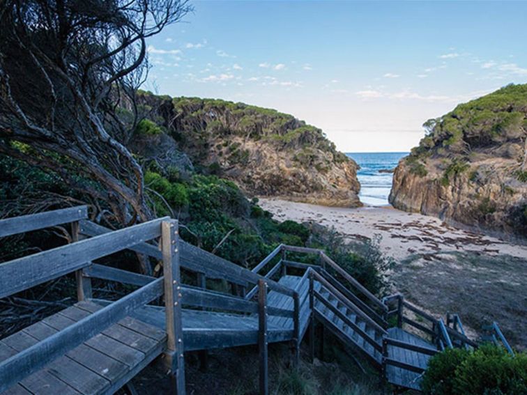 Staircase leading to the beach at Turingal Head. Photo: John Spencer/DPIE
