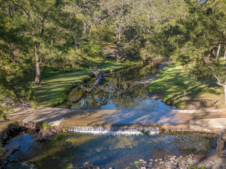 Aerial view of Washpools waterhole and picnic area. Credit: John Spencer &copy; DPE