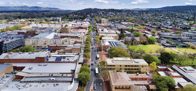Aerial view of Albury NSW