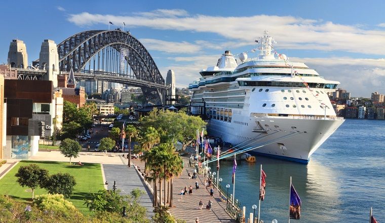 Cruise ship in Sydney Harbor