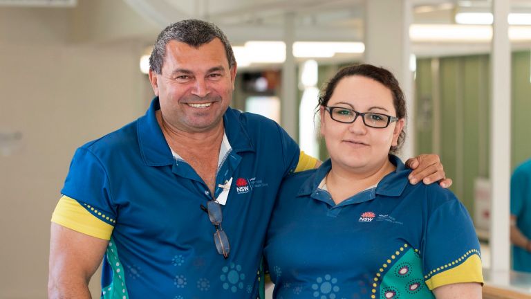 Two Aboriginal Health Workers in a hospital