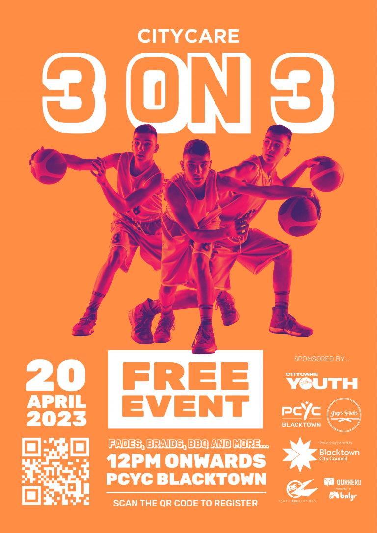 3v3 Basketball Tournament Flyer