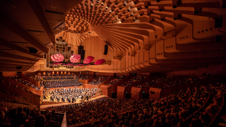 Ornate, detailed acoustics and layers surround the Concert Hall