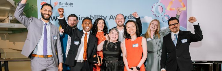 Parramatta Light Rail Stage 1 project team at the 2023 NSW Sustainability Awards