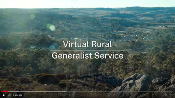 Screenshot from SNSWLHD's Virtual Rural Generalist Service video