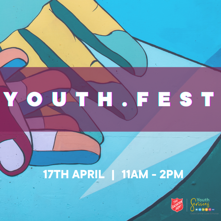Pastel coloured hands Youth Fest 17th April 11am - 2pm