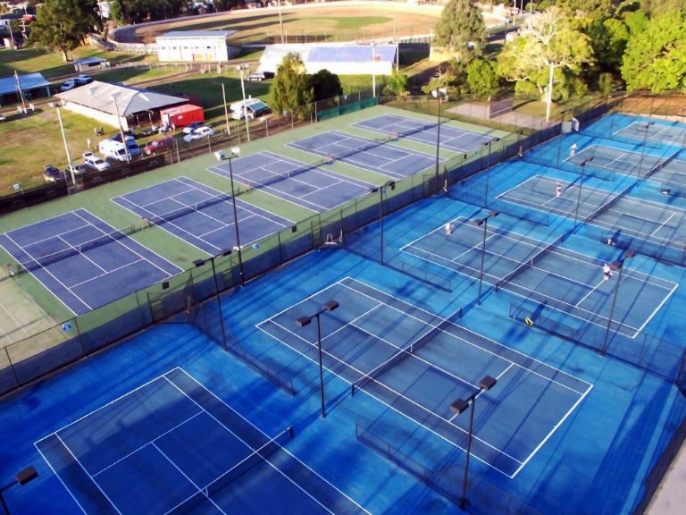 The Grafton City Tennis Club birds eye view