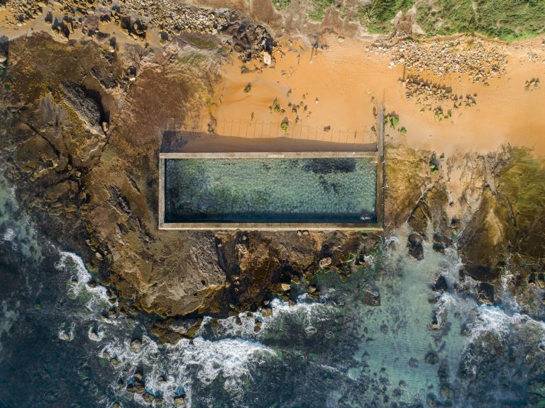 Aerial view of Newport Rockpool