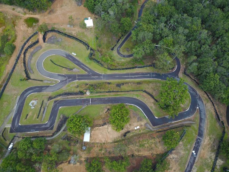 An aerial picture of the Mountain View Motorsport Complex Hillclimb Track
