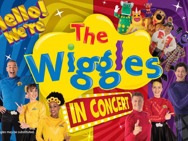 Poster for the Hello We're The Wiggles Concert coming to Campbelltown