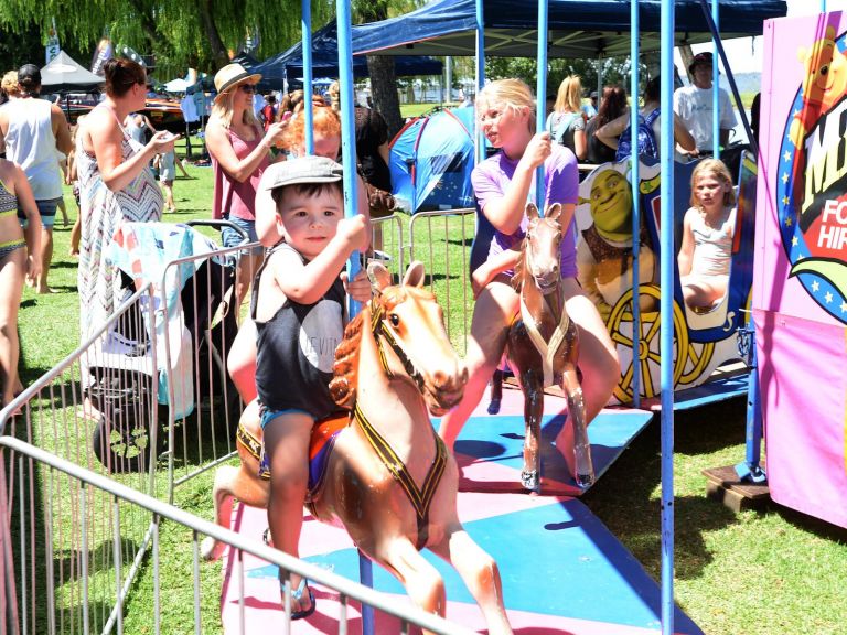 Kids rides and activities at the annual Family Fun Day