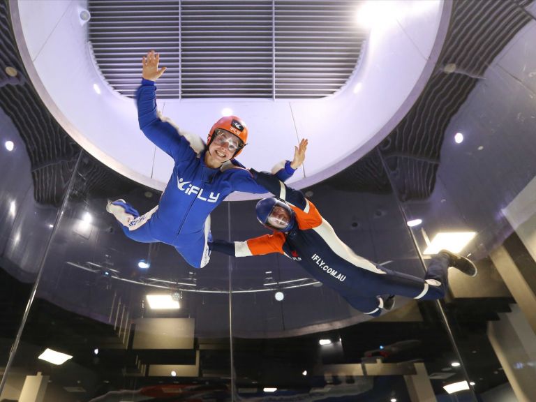 iFLY High - fly towards the top of the tunnel for the ultimate adrenaline rush