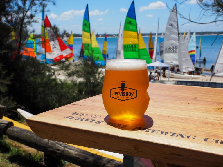 Beer with sailing boats