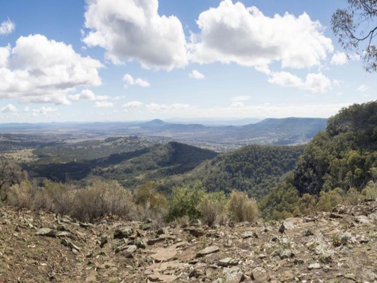 The panoramic view from Bundella lookout in Coolah Tops National Park. Photo: Leah Pippos &copy;