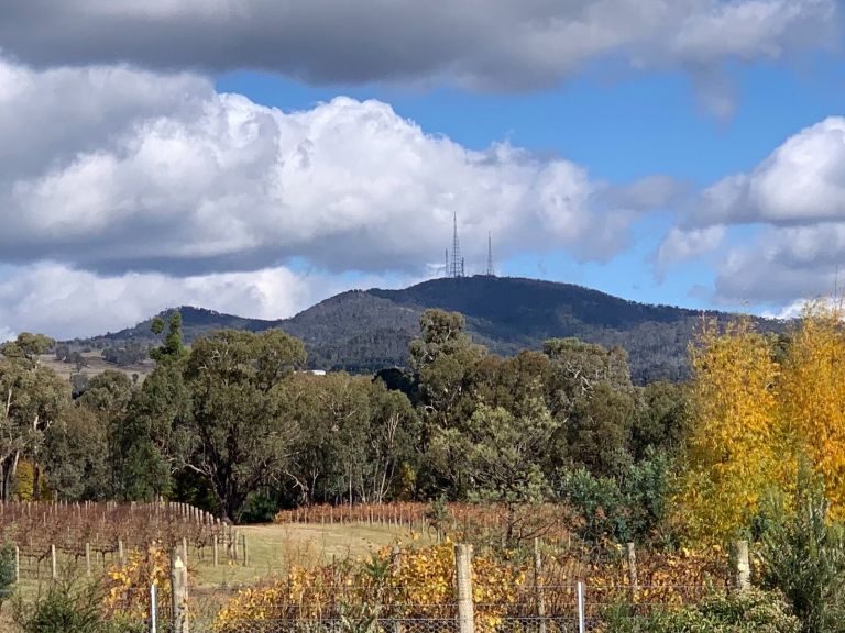 Autumn view of Mount Canobolas from the north