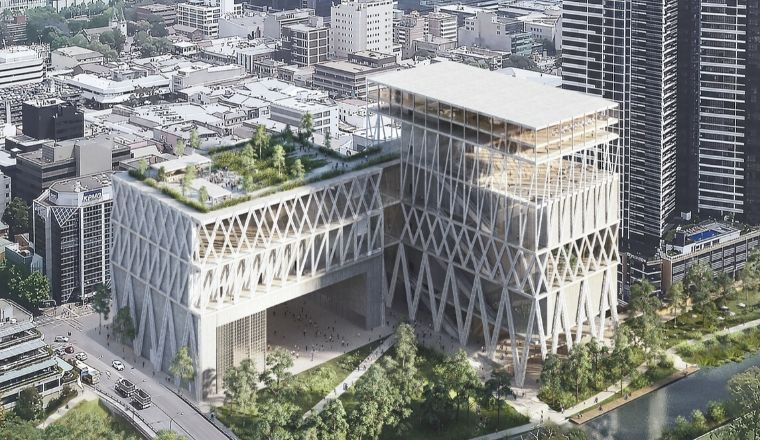 Artists Impression of the new Powerhouse Museum in Parramatta