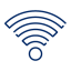 A line graphic of the WiFi symbol