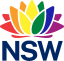 Mardi gras rainbow logo