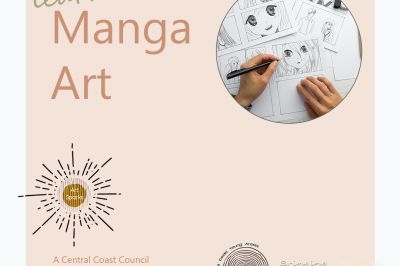 Manga illustration of a girl Text Learn Manga Art