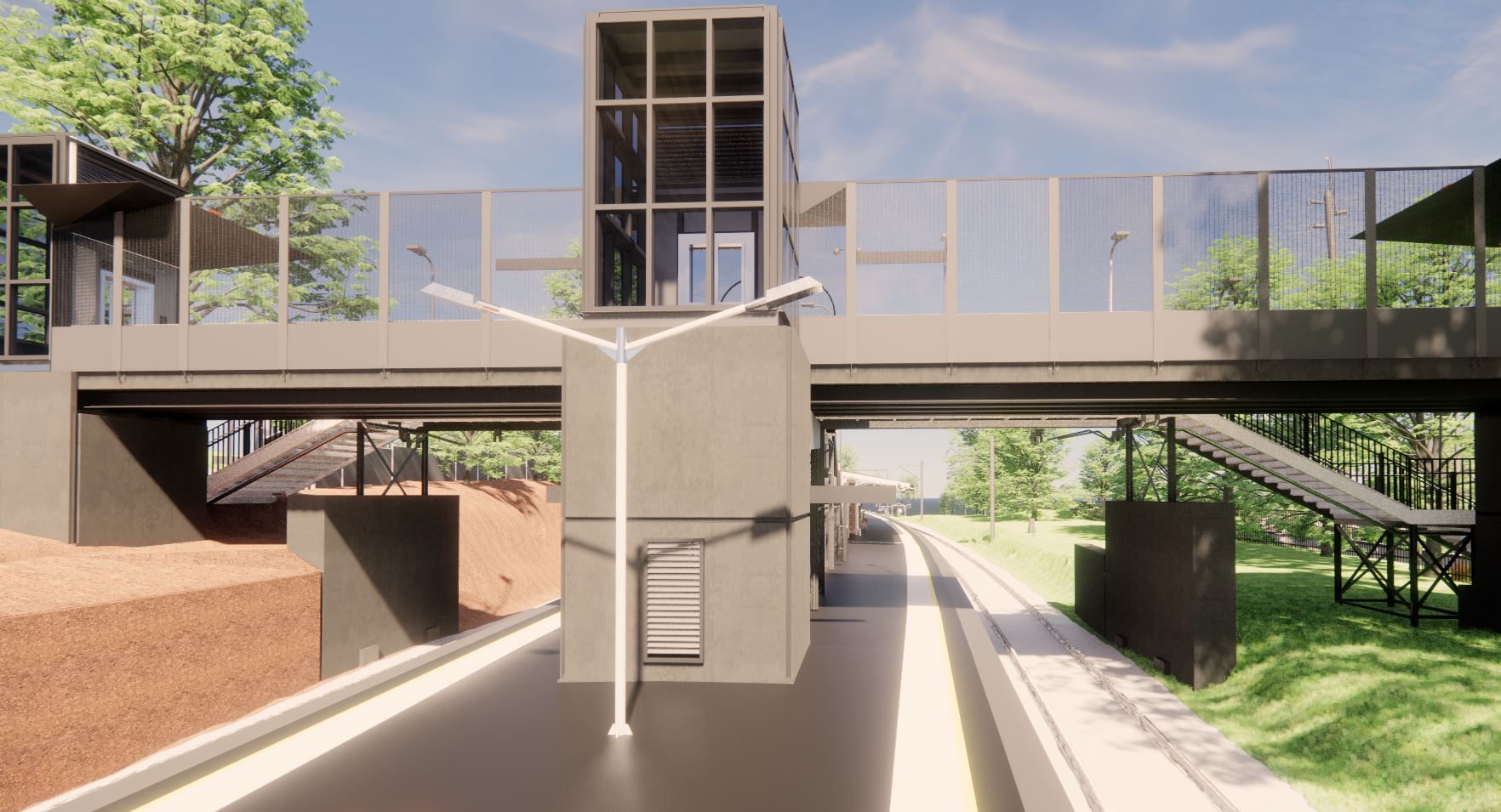 Artist’s impression of the proposed deflection walls and reduced canopy at Killara Station (subject to detailed design)