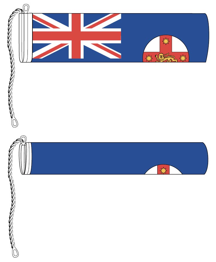 Flag being folded once and then once again