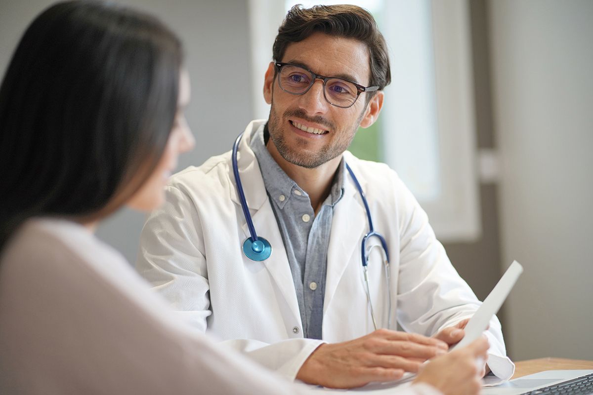 Doctor consulting with a patient