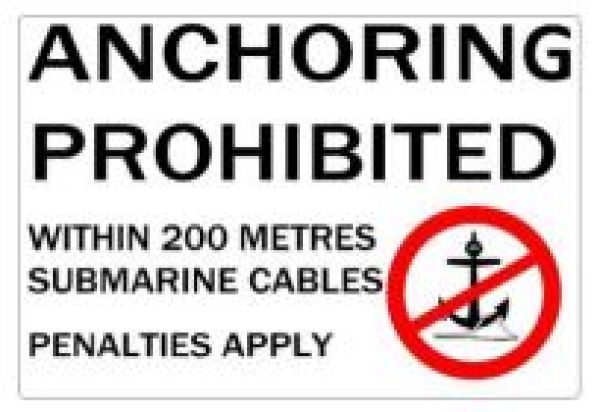 Anchoring prohibited