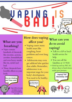 Vaping is bad poster