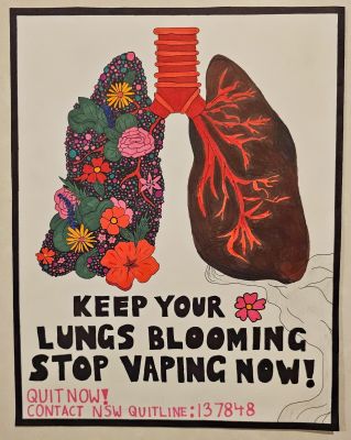 Keep your lungs blooming poster