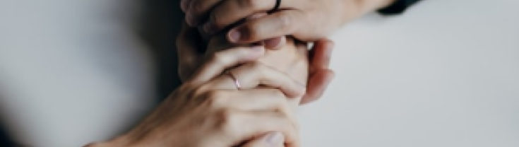 Supportive hands.