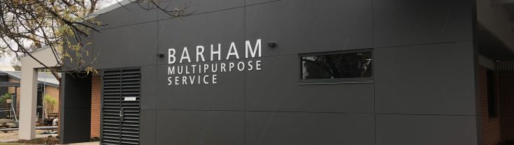 Main entry to the Barham Multipurpose Service