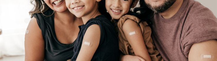 A family that has had their flu vaccinations