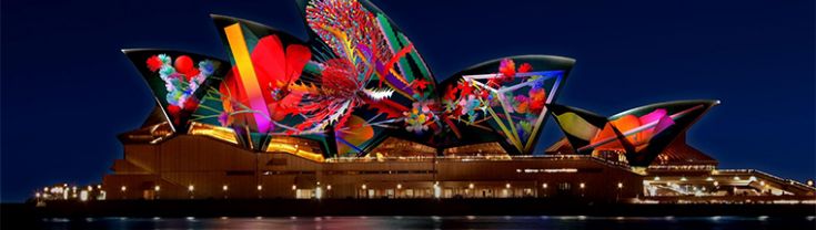 Sydney Opera House lit up for Vivid Sydney