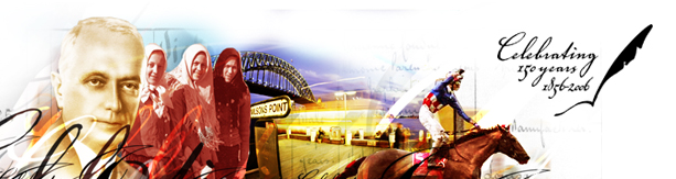 Abstract image of different people with Milson Point and the Sydney Harbour Bridge in the background