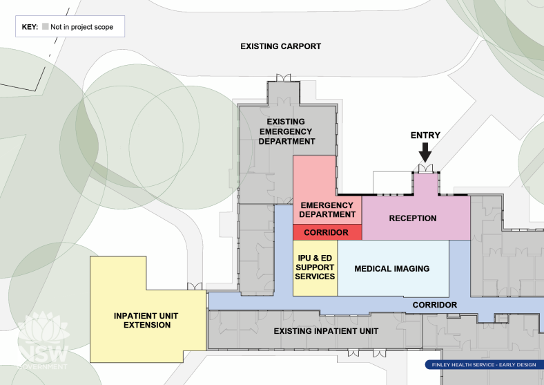 Finley Hospital redevelopment floor plan 