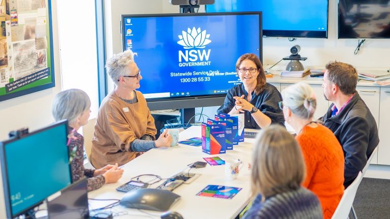 Southern NSW health district community and staff members meeting